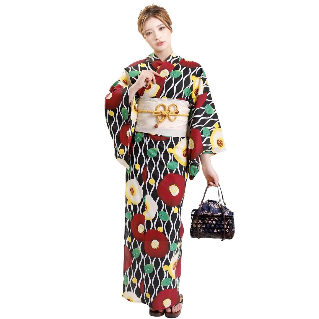 日本 和服 女性 浴衣 腰封 2件组 F Size x33-08 yukata - 其他 - 棉 红色