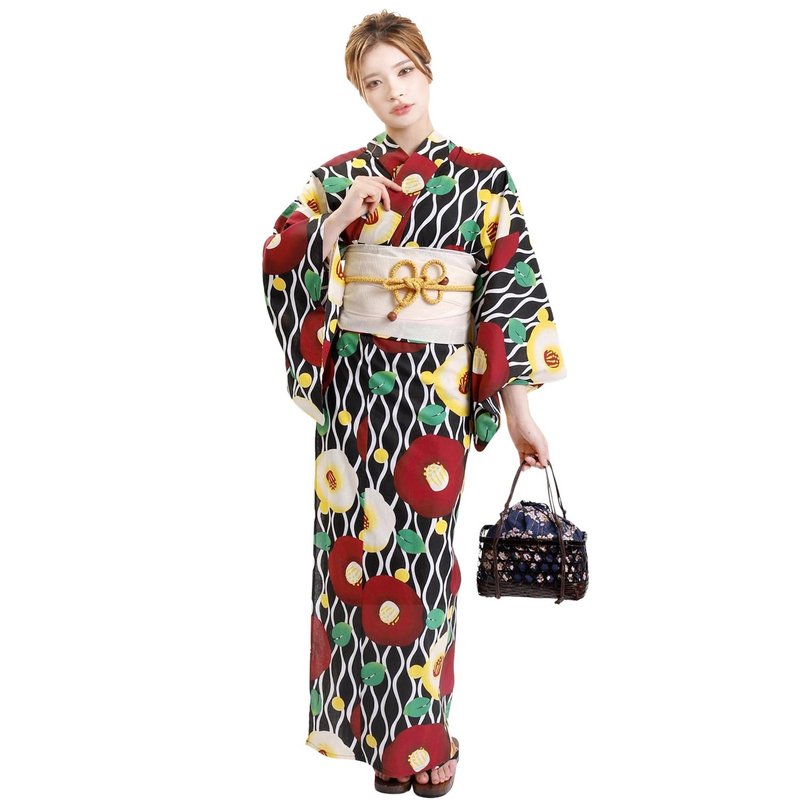 日本 和服 女性 浴衣 腰封 2件组 F Size x33-08 yukata - 其他 - 棉．麻 红色