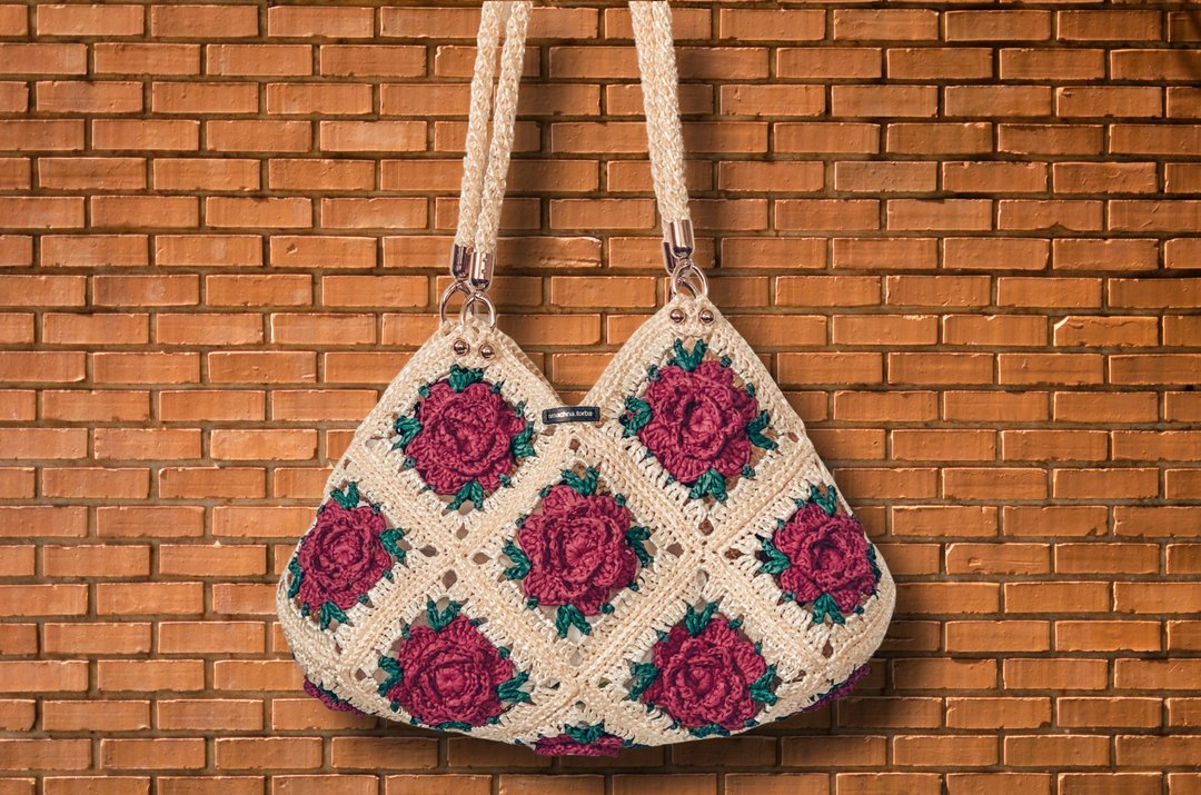 Granny square crochet bag pattern PDF and video tutorial download - 线上课程/教学影片 - 其他材质 