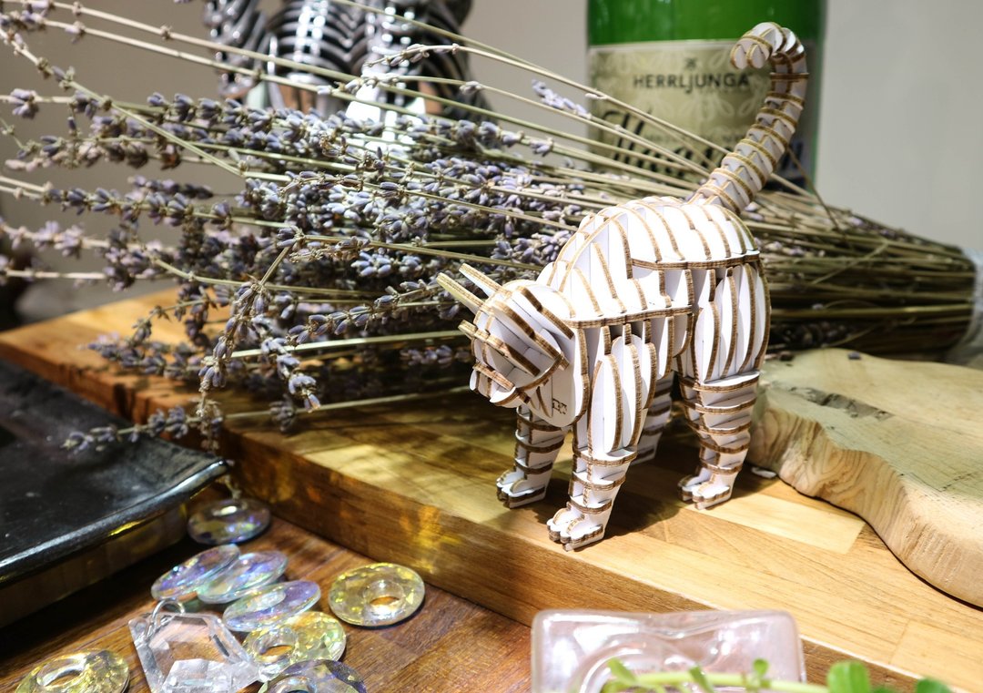布莱梅城市乐手－猫 3D摆饰 DIY手作 白色 - 摆饰 - 纸 白色