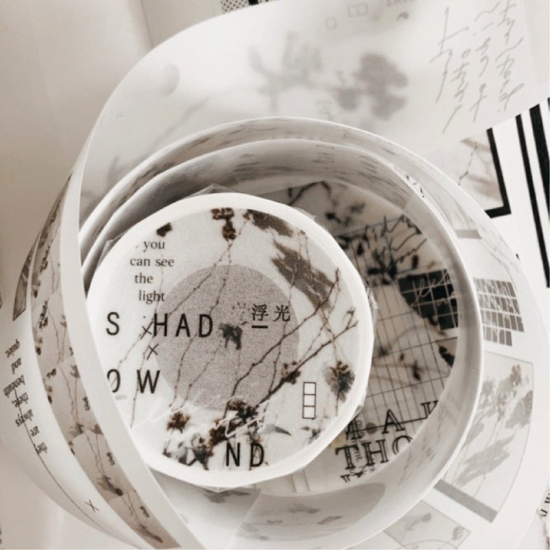 浮光  / 4.0cm 光影和纸胶带 - 纸胶带 - 纸 白色