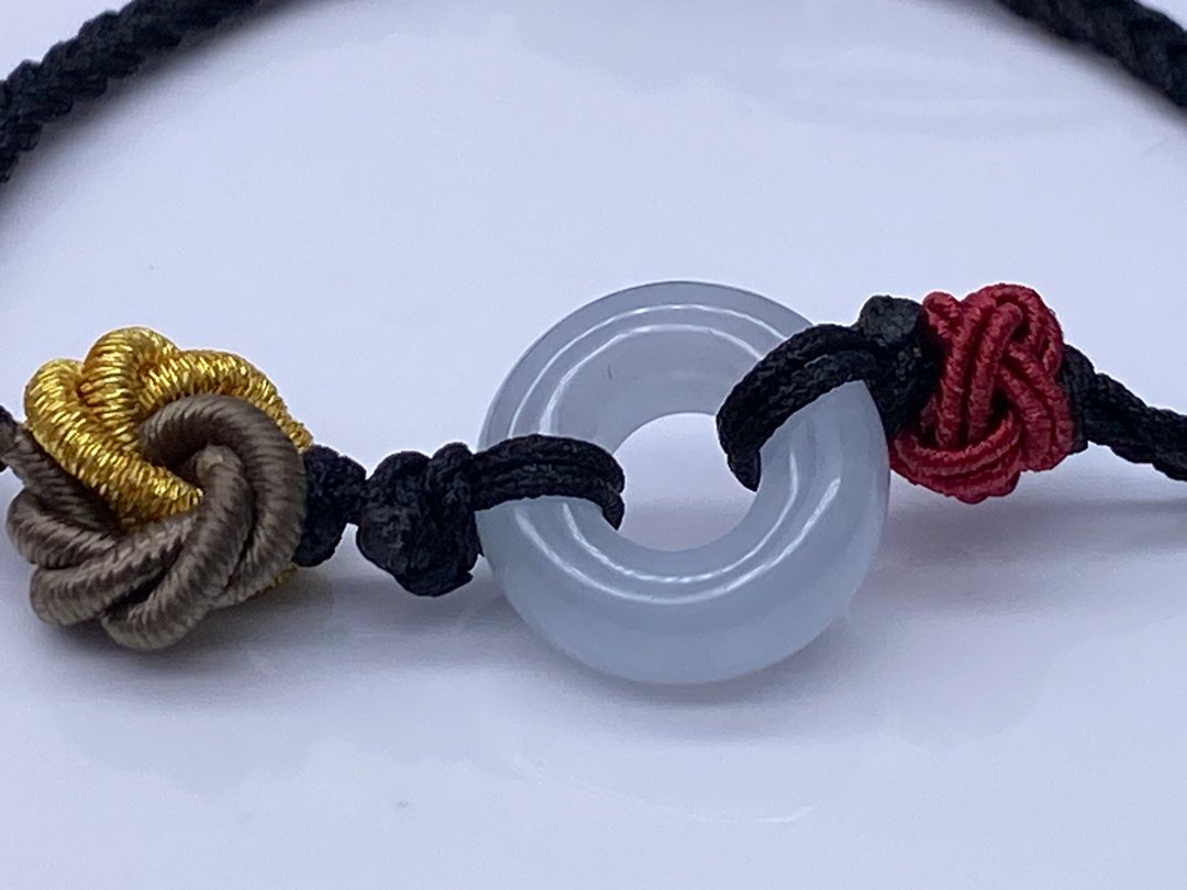 期间限定 - 翡翠平安扣手编手绳 - 手链/手环 - 宝石 