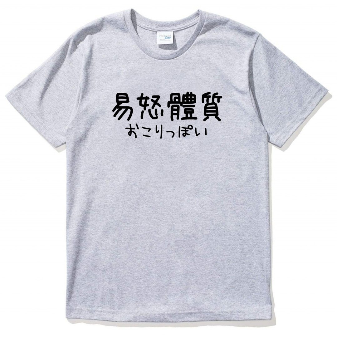 日文易怒体质 #2 短袖T恤 灰色 汉字 日文 英文 文青 中国风 - 男装上衣/T 恤 - 棉 灰色