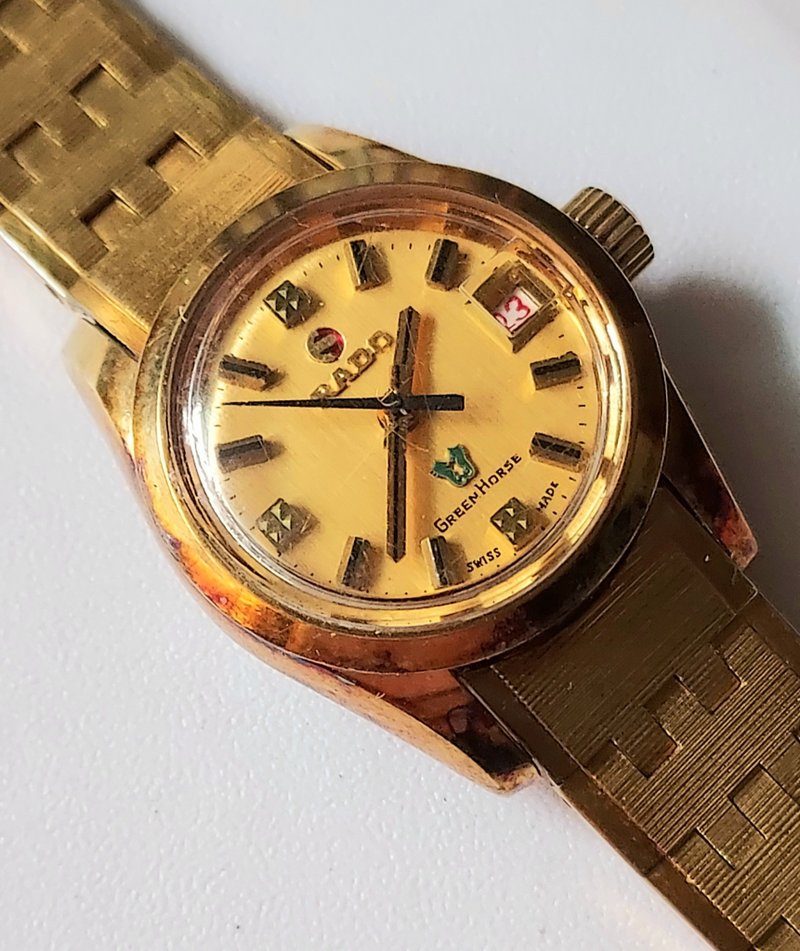 瑞士 RADO 雷达 Green horse 日期自动上链 女用机械古董手表 - 女表 - 其他材质 