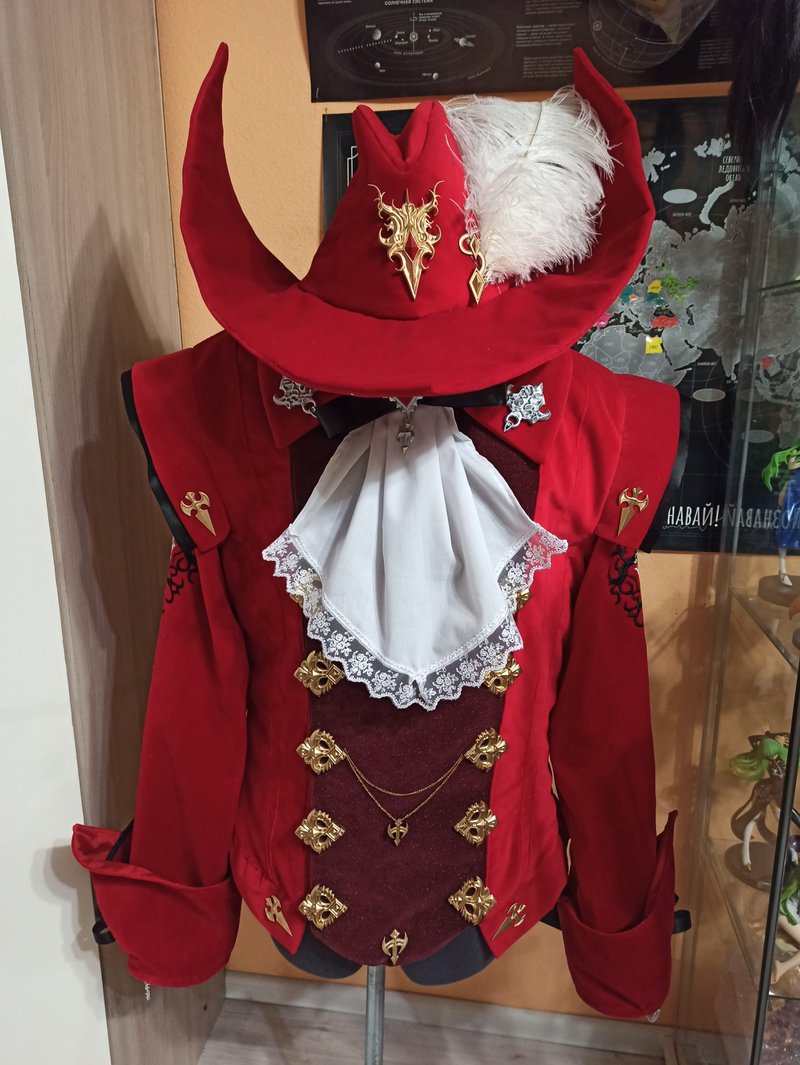 Red Mage Final Fantasy XIV cosplay made to order - 其他 - 其他材质 红色