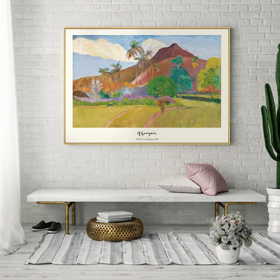 保罗・高更_塔希提风景 - 保罗高更系列挂画/风景挂画/菠萝选画所 - 海报/装饰画/版画 - 其他材质 绿色