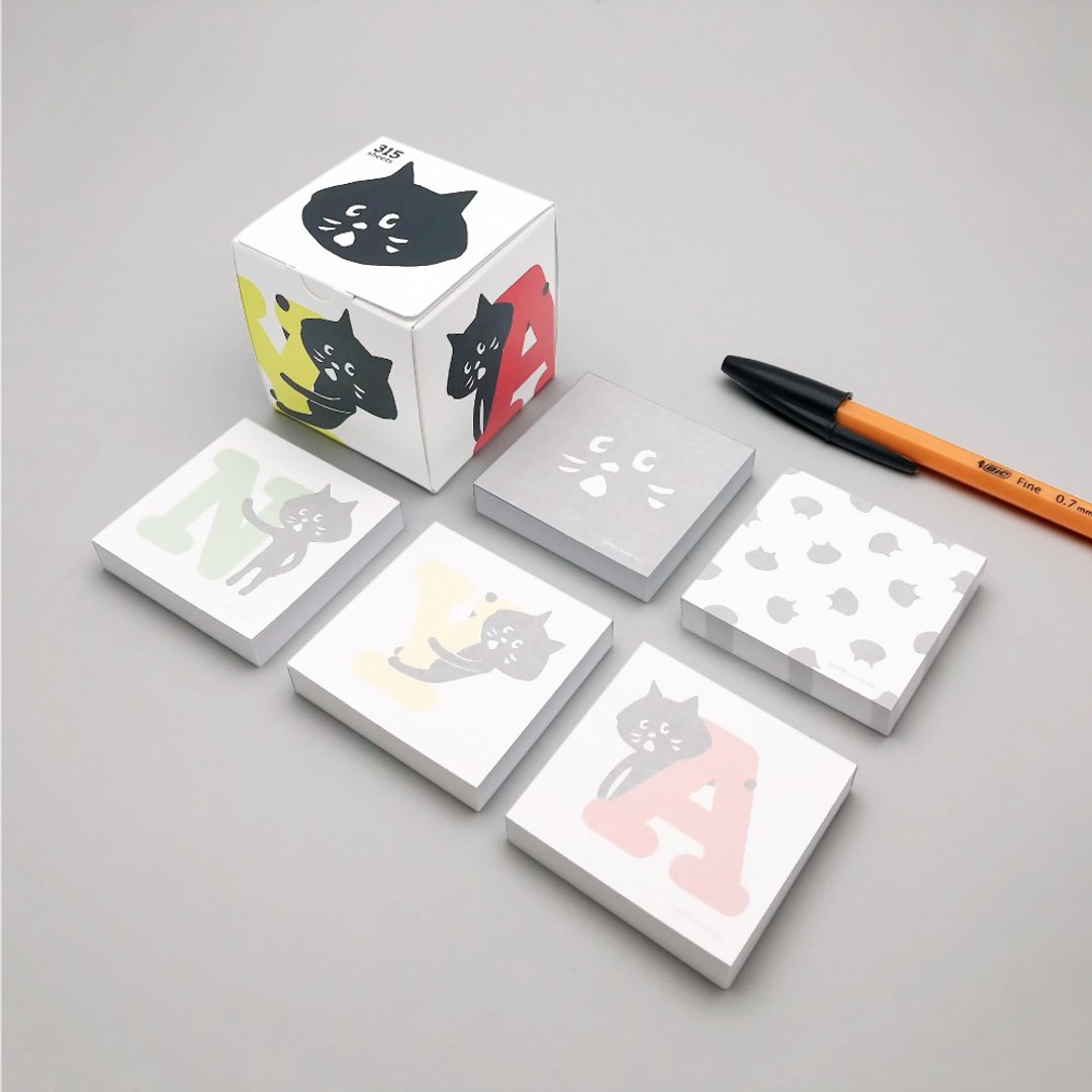 JzFun / NYA- 方块便条纸(字母) - 便条纸/标签贴 - 纸 白色