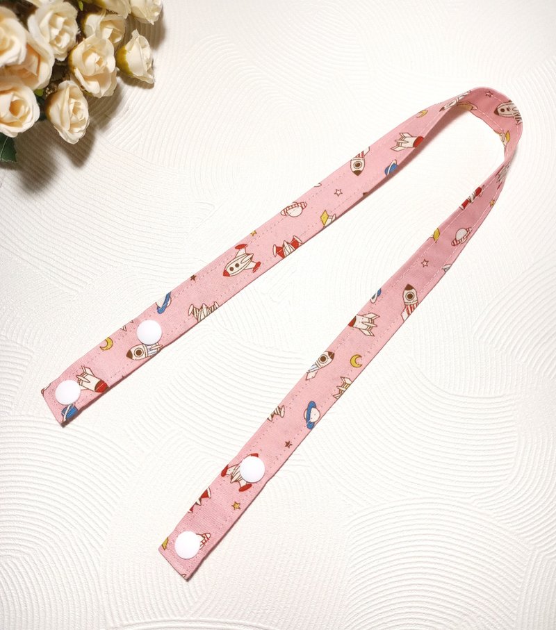 (岁末回馈)亲肤纯棉*宽版*防丢口罩挂绳/挂带/口罩绳-太空火箭 - 挂绳/吊绳 - 棉．麻 粉红色