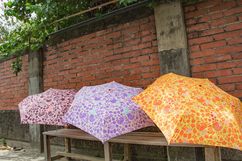 UrbaneUmbrella 超轻超细爱心小鸟印刷伞 - 雨伞/雨衣 - 聚酯纤维 多色