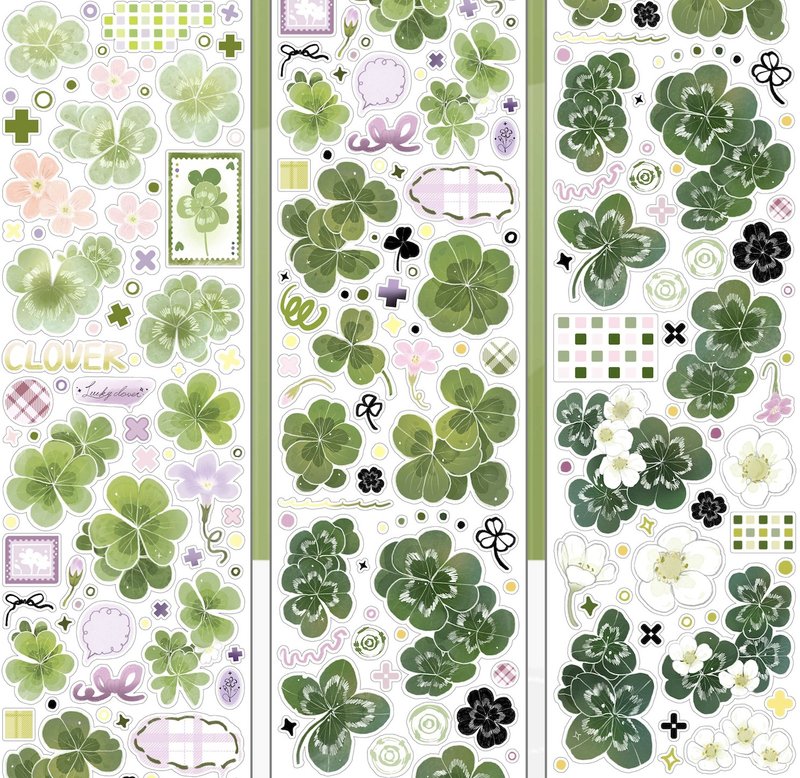 幸叶绿绿 合成纸 BOPP透明 模切 星光膜贴纸卷 5米卷 - 贴纸 - 其他材质 多色