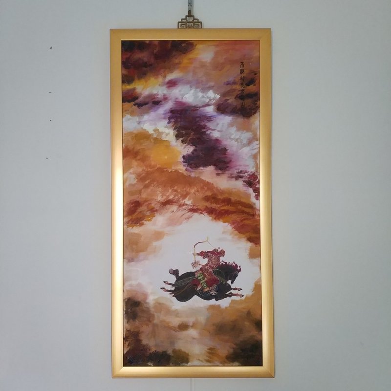 不教胡马渡阴山 原创油画  男士书房 企业收藏首选 唯一原作 - 墙贴/壁贴 - 棉．麻 