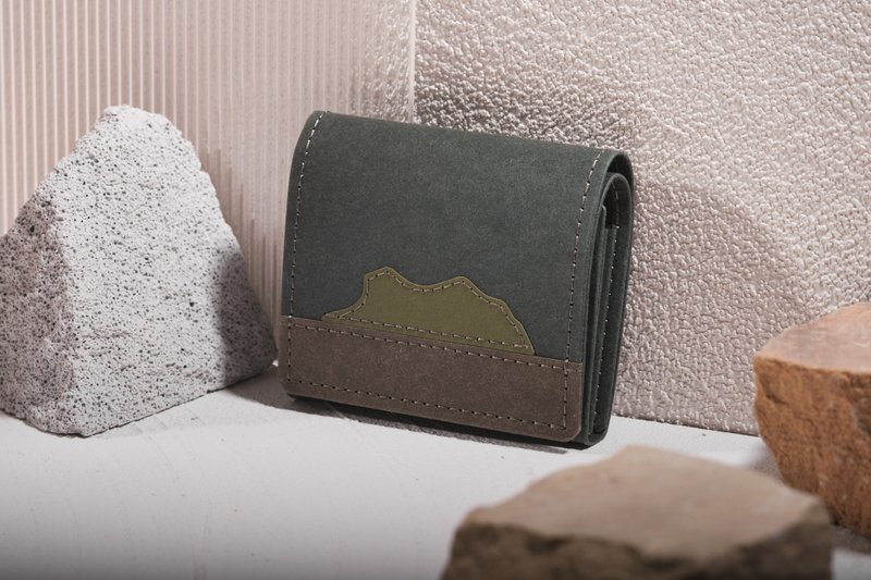 【环保永续】 香港塞拉利昂系列 磁扣短银包*带零钱夹*短夹 短银 - 皮夹/钱包 - 纸 绿色