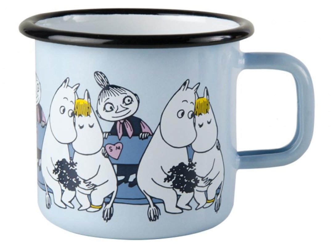 Moomin芬兰噜噜米珐琅马克杯3.7 dl 圣诞节礼物 交换礼物 - 咖啡杯/马克杯 - 珐琅 蓝色