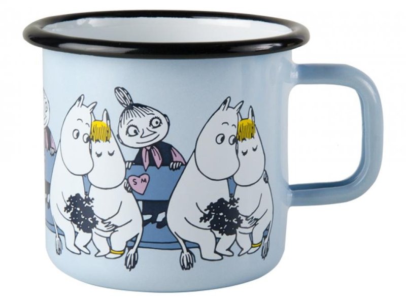 Moomin芬兰噜噜米珐琅马克杯3.7 dl 圣诞节礼物 交换礼物 - 咖啡杯/马克杯 - 珐琅 蓝色