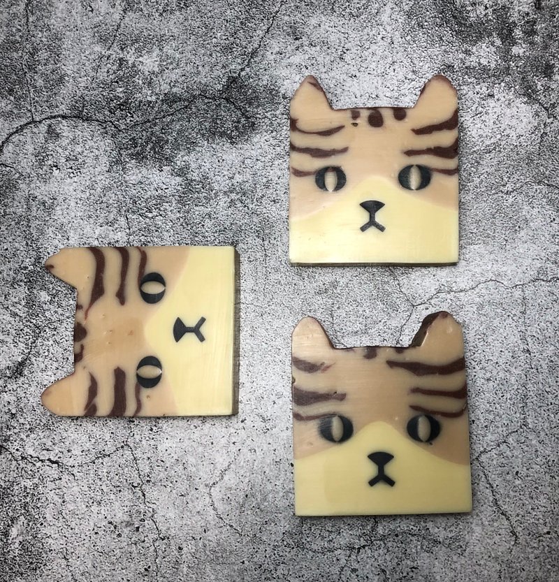【动物系列】葳创手作馆 奶茶虎斑猫咪沐浴皂 - 肥皂/手工皂 - 其他材质 