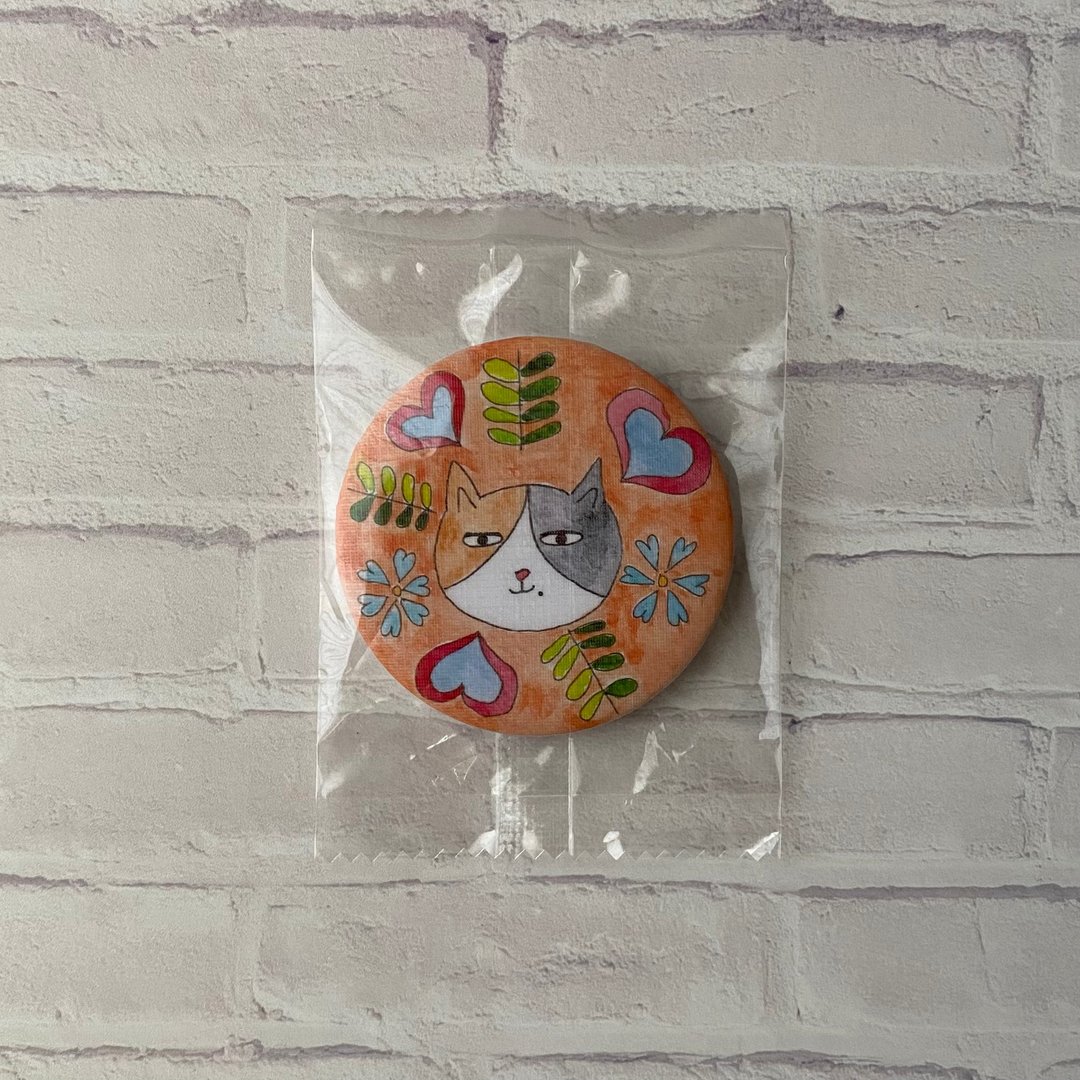 +润在我心+手绘风猫咪/布纹磁铁/9款图案/居家小物/水彩风/花草 - 冰箱贴/磁贴 - 其他材质 
