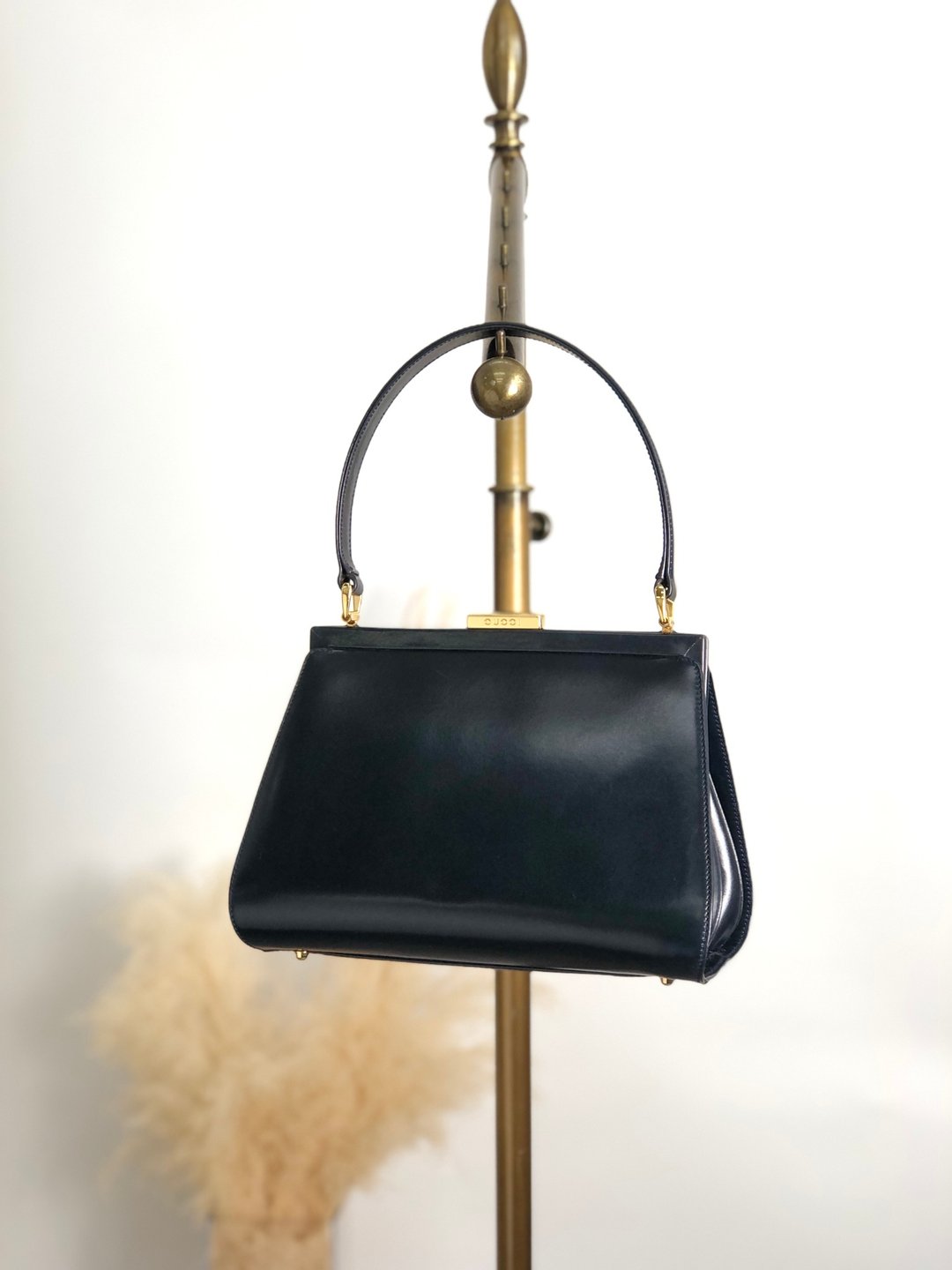 【 日本直送 名牌中古包 】GUCCI 古驰 手提包 宝蓝色 皮革 药妆包 化妆箱 vintage 古董 7taztf - 手提包/手提袋 - 真皮 蓝色