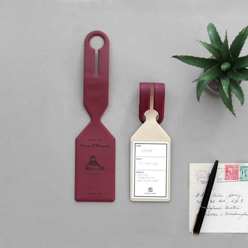飞行日记行李吊牌-酒红,ICO86888 - 行李吊牌 - 塑料 红色