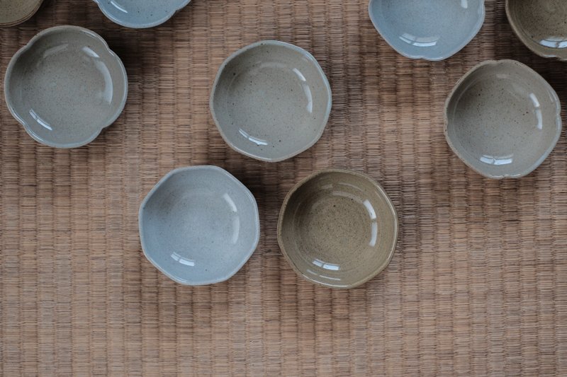 三色豆皿 l 青瓷 l 三入组碟子 - 浅碟/小碟子 - 陶 蓝色