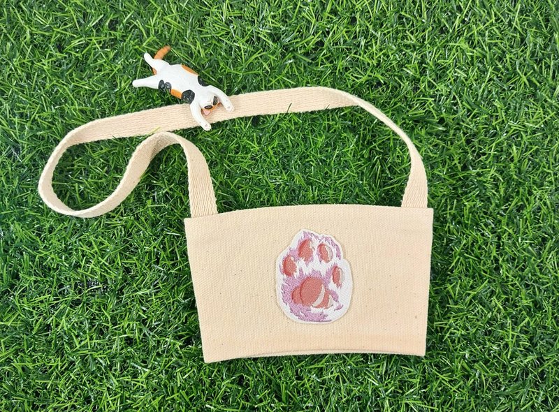 刺绣白猫掌-饮料套 - 其他 - 其他材质 