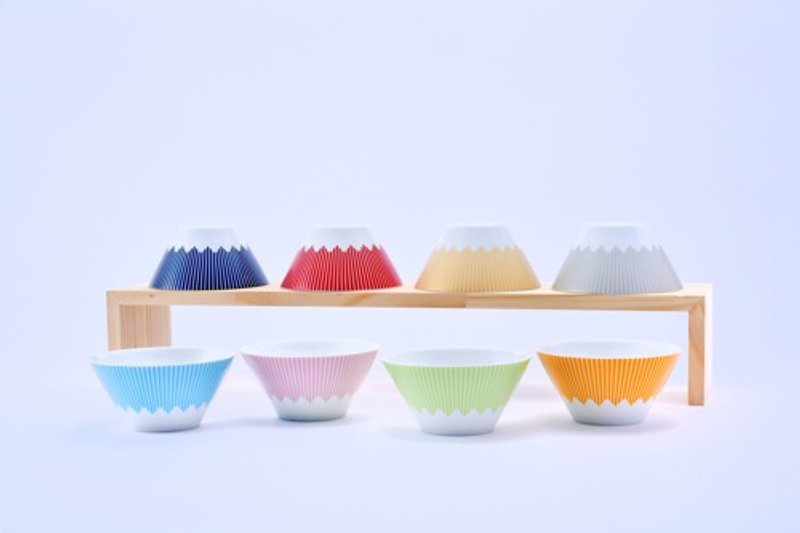 富士山陶瓷杯 (矮杯)  橙黄色 - 碗 - 瓷 橘色