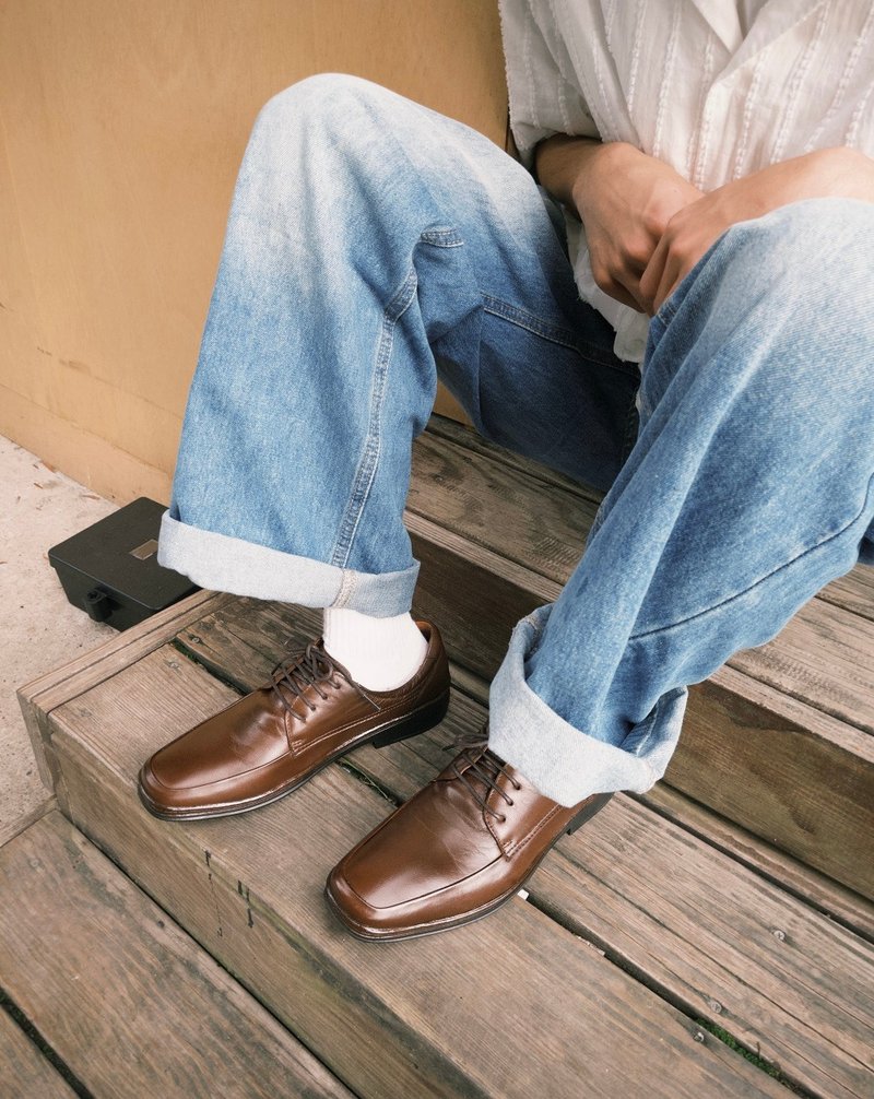 WALKING ZONE SUPERMAN系列 正装舒适皮鞋 男鞋-咖啡色 - 男款皮鞋 - 真皮 