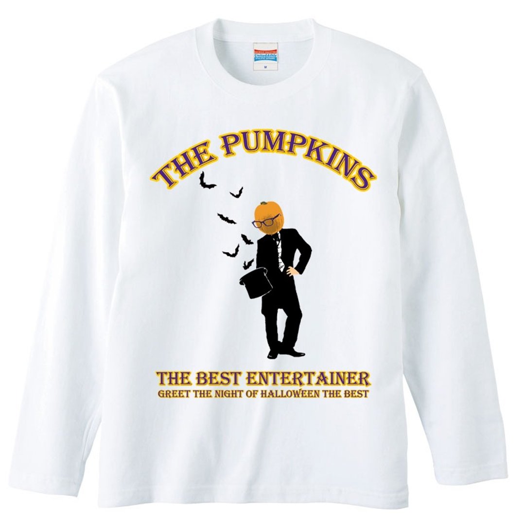 Long Sleeve T-shirt / The Pumpkins - 男装上衣/T 恤 - 棉 白色