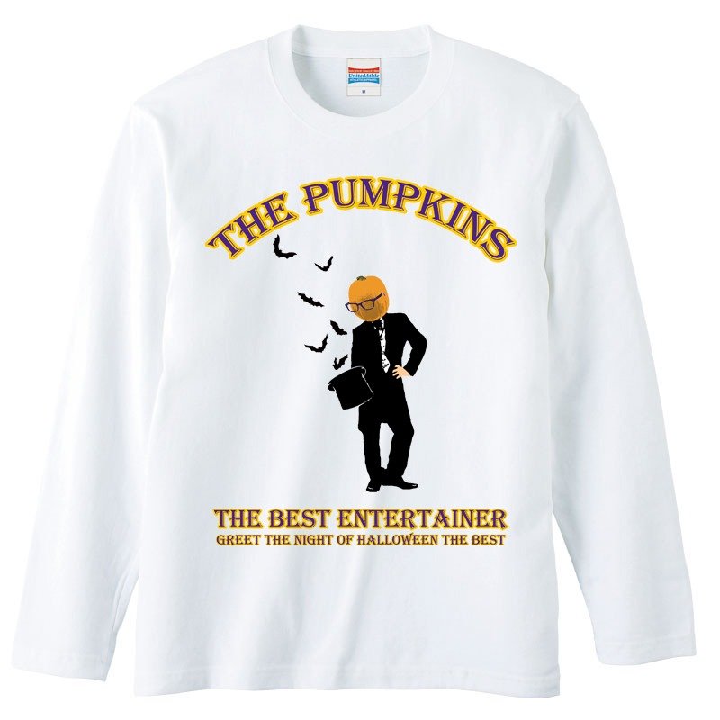 Long Sleeve T-shirt / The Pumpkins - 男装上衣/T 恤 - 棉．麻 白色
