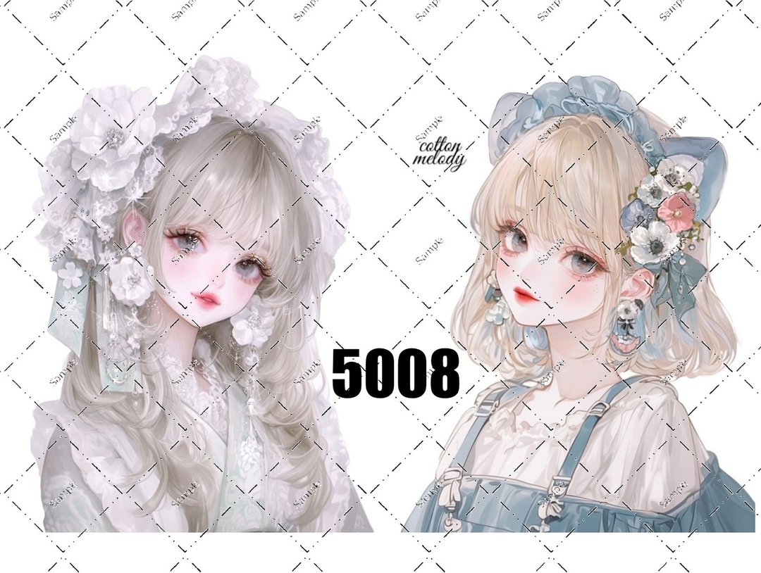 original sticker no.5008 人物贴纸 原创贴纸 原创人物贴纸 装饰贴纸 cotton melody - 贴纸 - 纸 