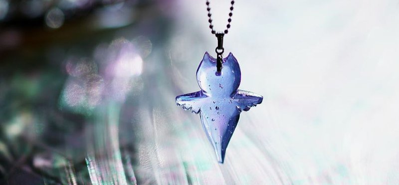 [Made to order] Clio Neko-chan - 项链 - 玻璃 紫色