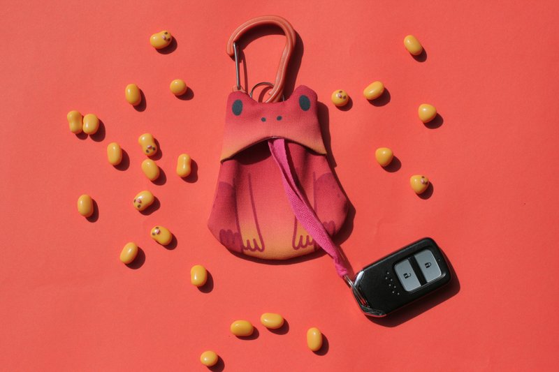 Handmade Red Frog Key Keeper - 其他 - 聚酯纤维 红色