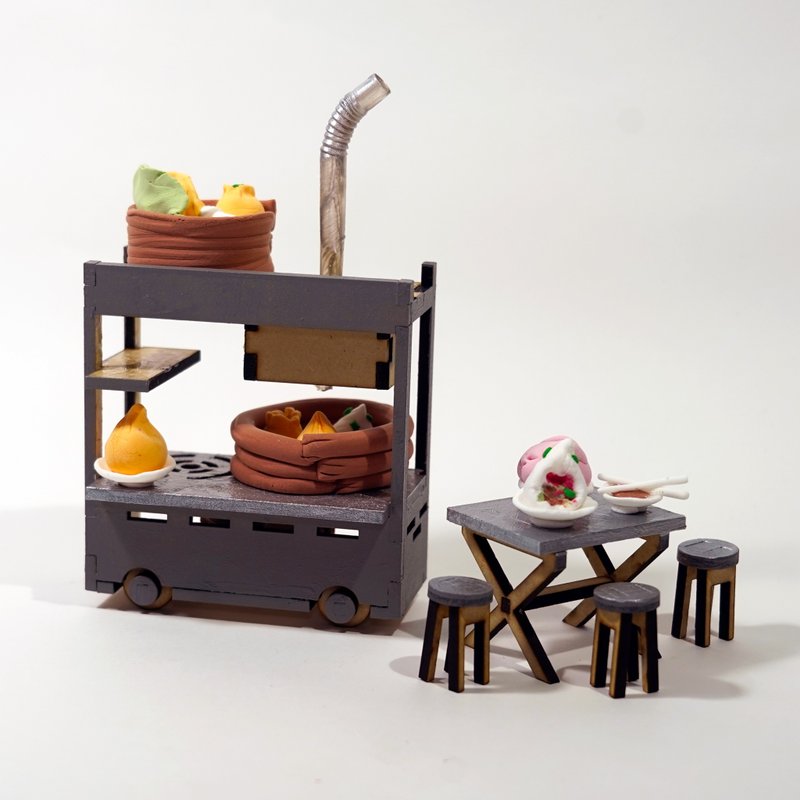 DIY手作 夜市系列 - 龙包 包子餐车 手作材料包 - 其他 - 木头 