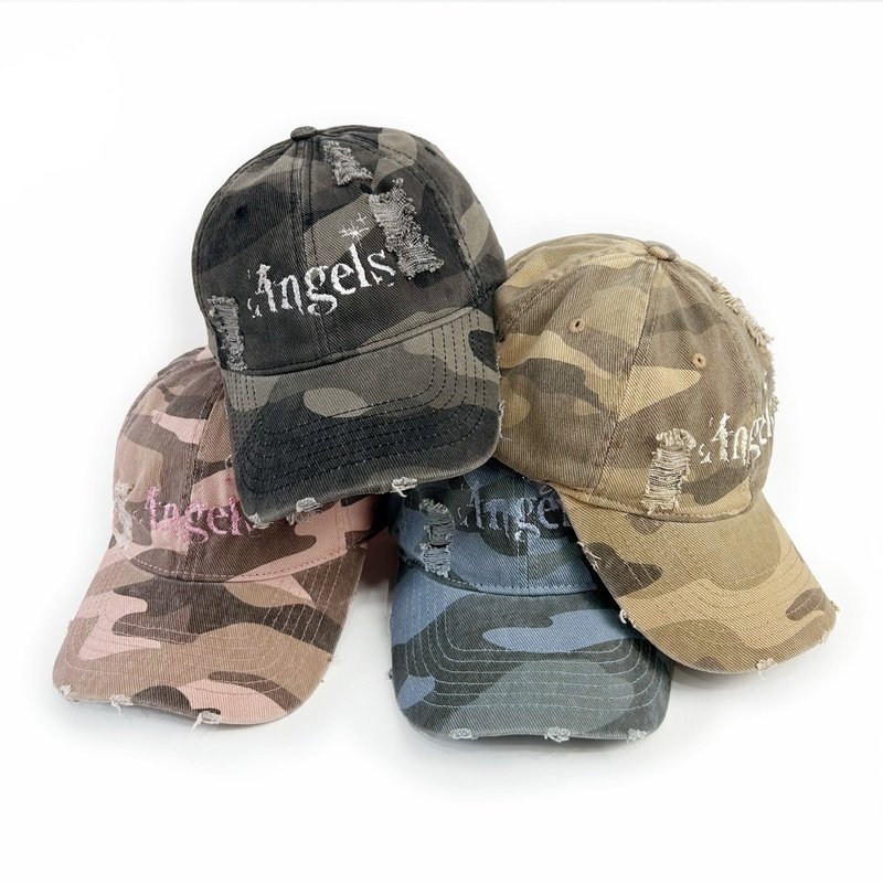 DADDY | Angel Forces Cap，迷彩帽，4种颜色，超可爱 - 帽子 - 其他材质 