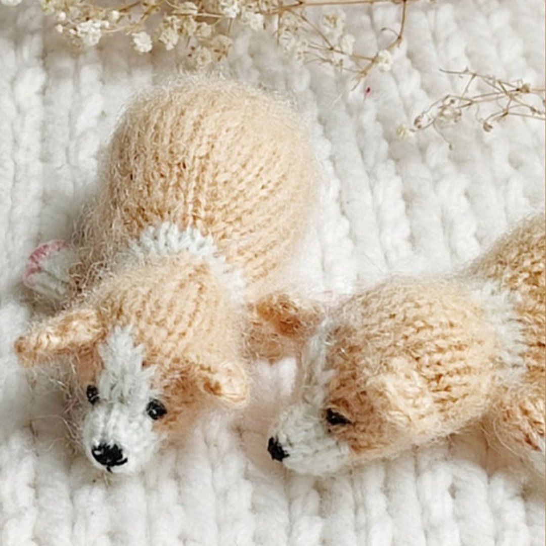 Corgi knitting pattern Amigurumi dog pattern. English and Russian PDF. - 手工艺教程/工具书 - 其他材质 