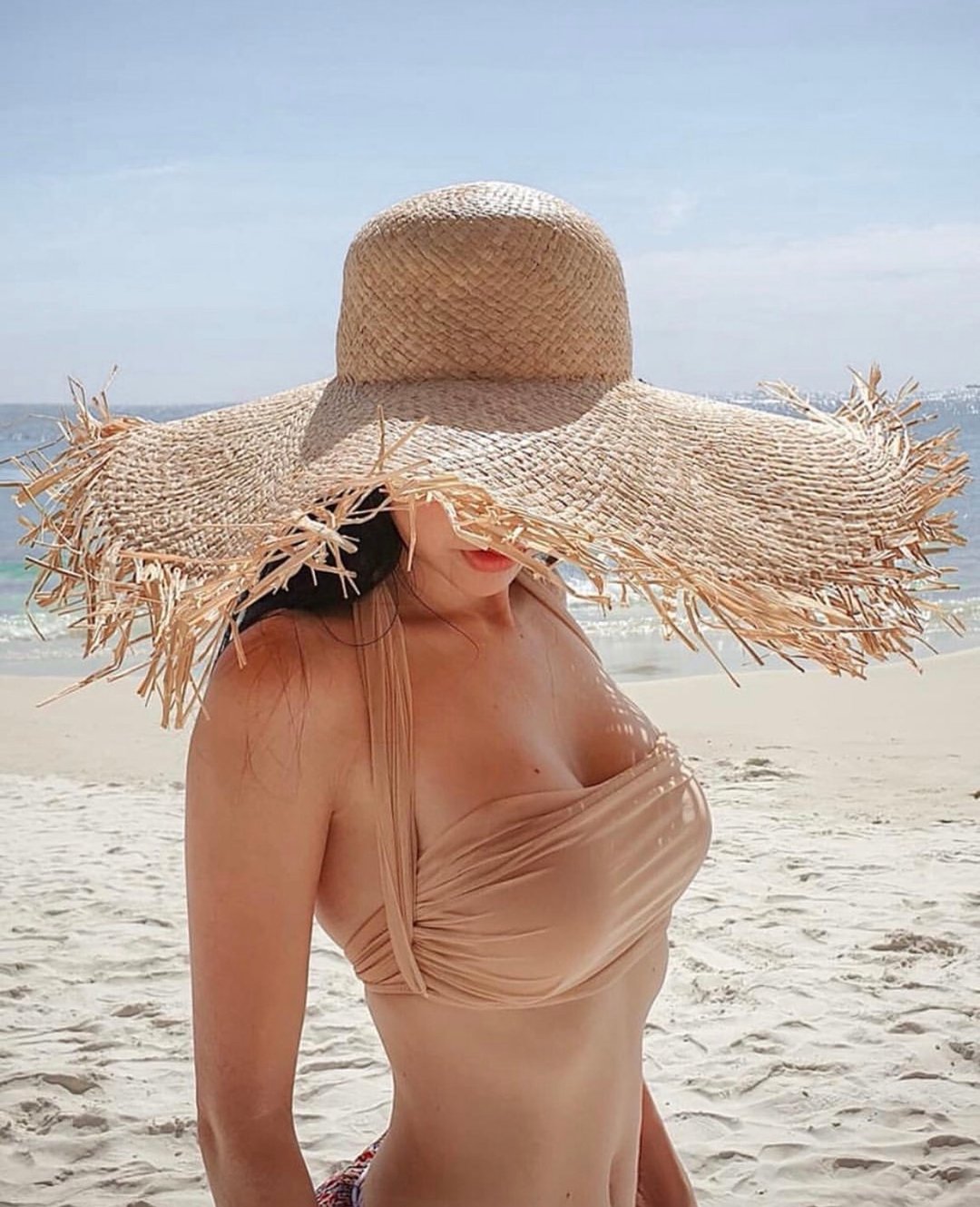 Try swimwear tie bralette top in beige - 女装泳衣/比基尼 - 聚酯纤维 卡其色