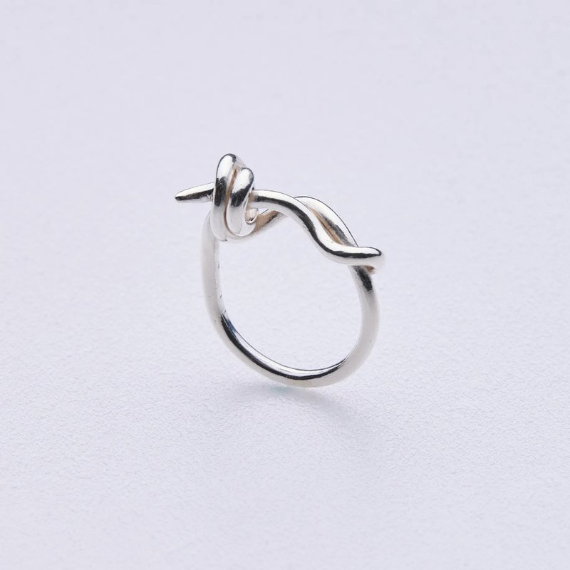 Twine ring 25 - 戒指 - 纯银 