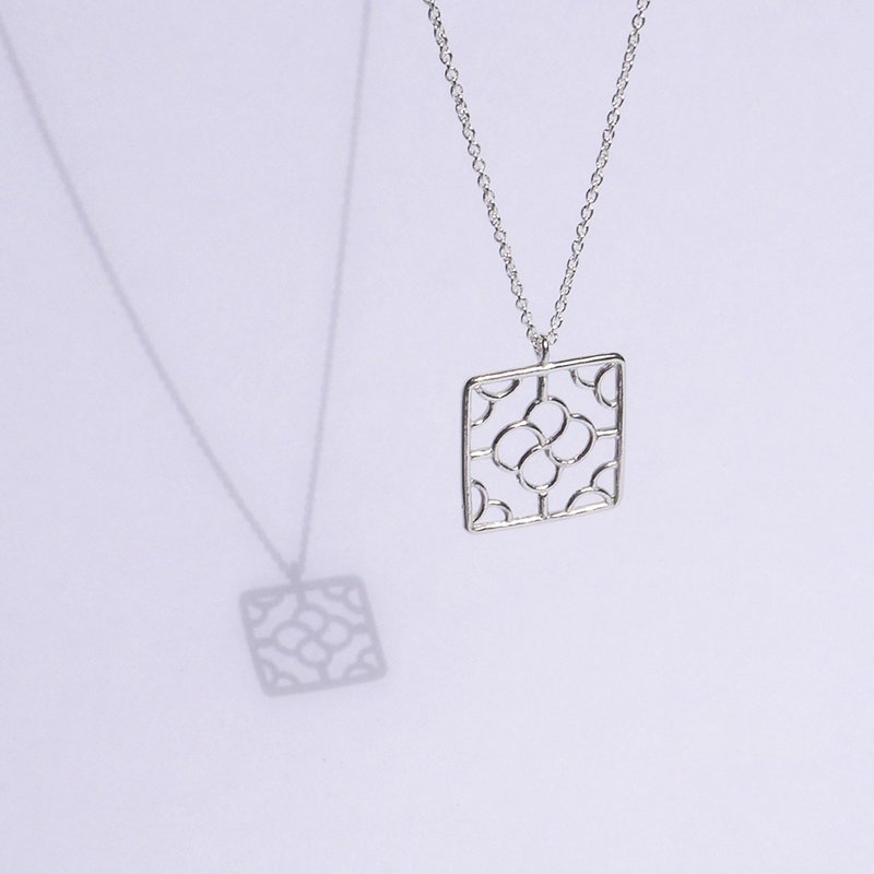 迷幻项链/短链/纯银/窗花系列 - 项链 - 纯银 银色