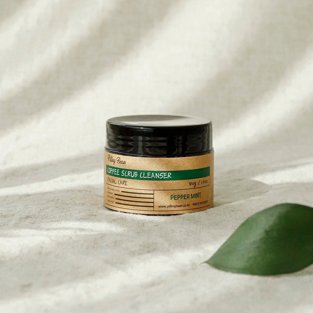 PILLING BEAN 咖啡豆豆脸部磨砂 - 清爽薄荷(黑头克星) - 脸部清洁/卸妆用品 - 植物．花 咖啡色