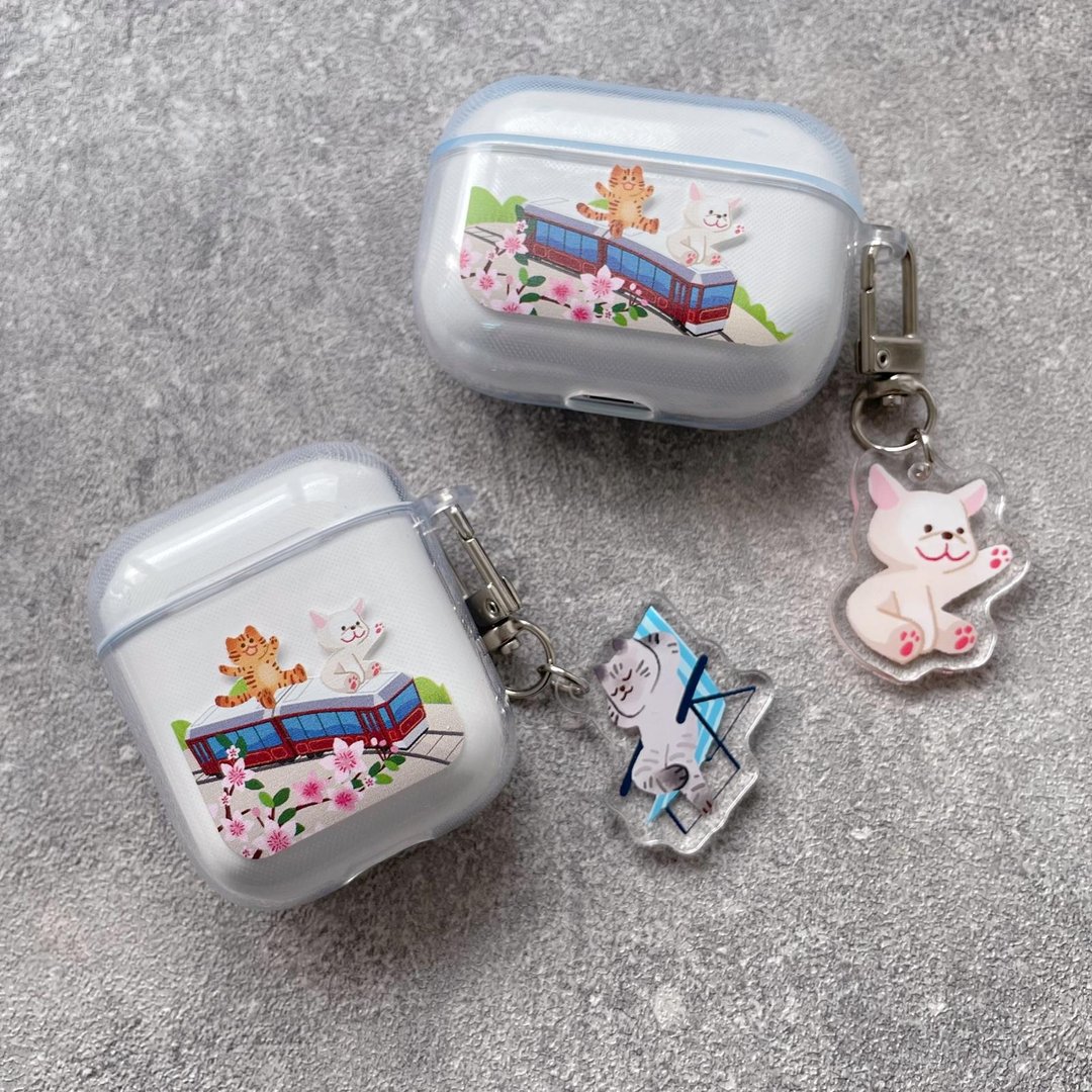 汪喵香港游系列 - 缆车款 / Airpods Case / 耳机壳 - 耳机收纳 - 塑料 