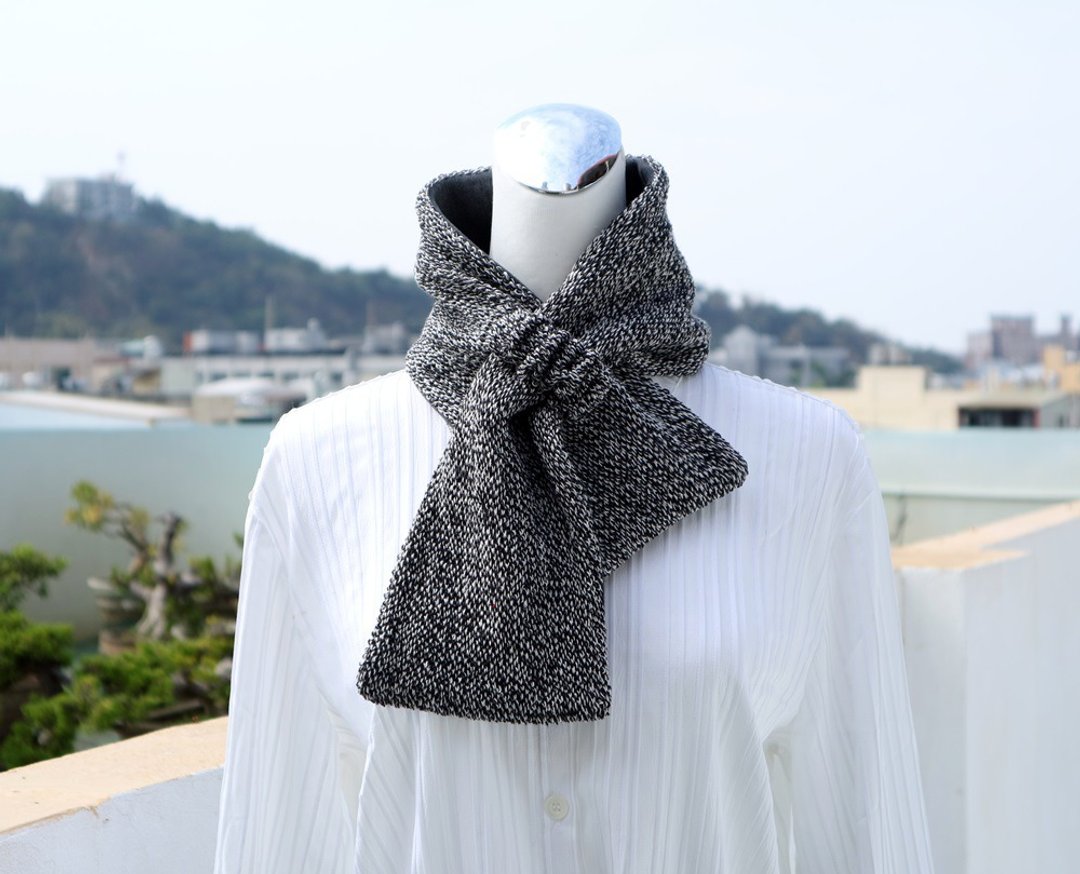 可调式短围巾.scarf 保暖围脖 双面双色 大人.小孩均适用 - 围巾/披肩 - 棉．麻 