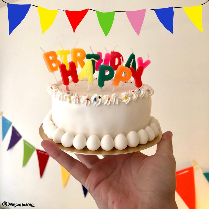 \ 鲜奶油 | 生日土糕 / - 摆饰 - 粘土 白色