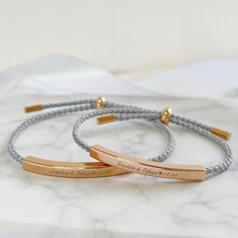 【香港制作】情人节礼物|情侣手链|情侣手绳|编织手绳 - 手链/手环 - 其他材质 