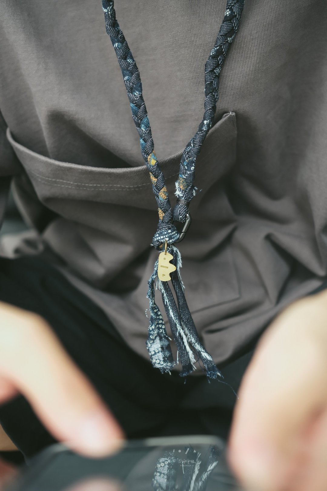 小我设计 手工编织领巾项链 - 多色 - 项链 - 棉 多色