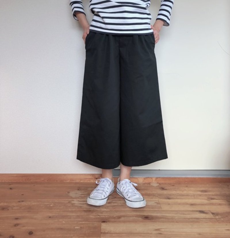 Pinkoi 代购 - 【预购】棉质宽裤8/4长黑 - 女装长裤 - 棉．麻 