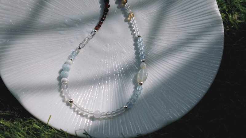 【海盐拿铁】浅焙咖啡 │ 天然矿石、项链、优惠 - 项链 - 半宝石 蓝色