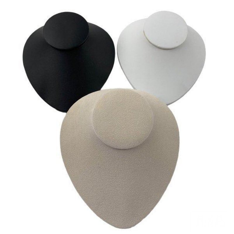 torso flat necklace - 收纳用品 - 真皮 黑色