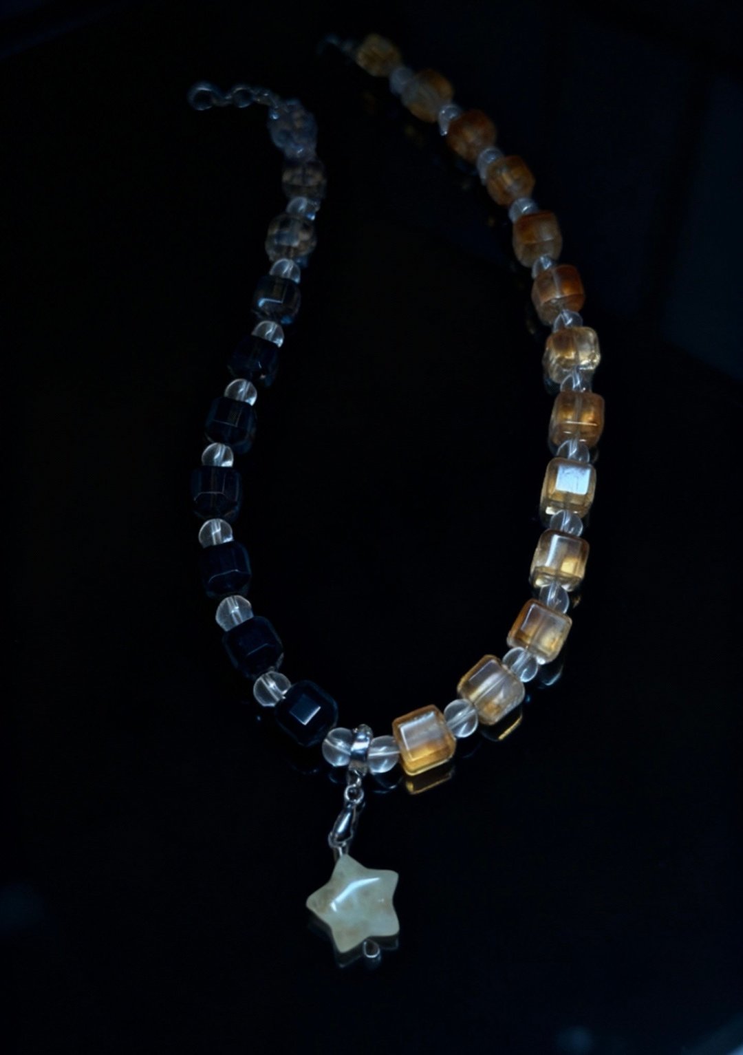 Crystal.EAA 设计款水晶项链 孤品 星坠双色境 茶晶 黄塔晶 柠檬 - 项链 - 水晶 黄色