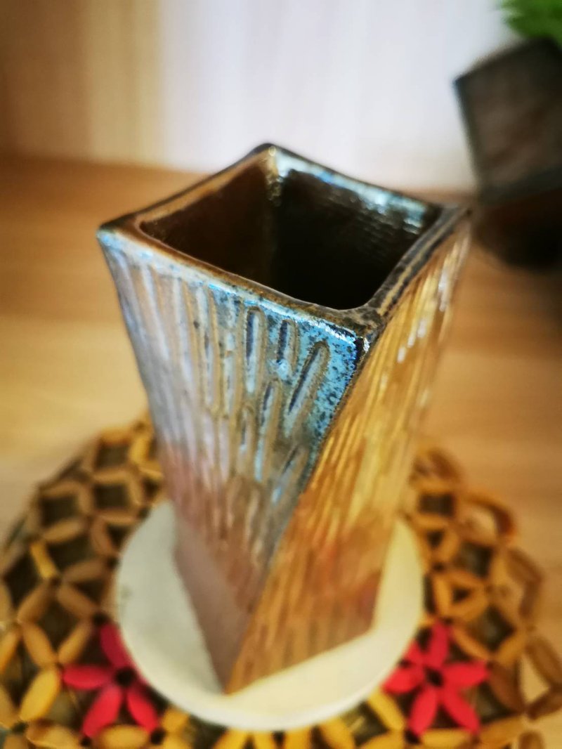 柴烧手作小花器 - 花瓶/陶器 - 陶 