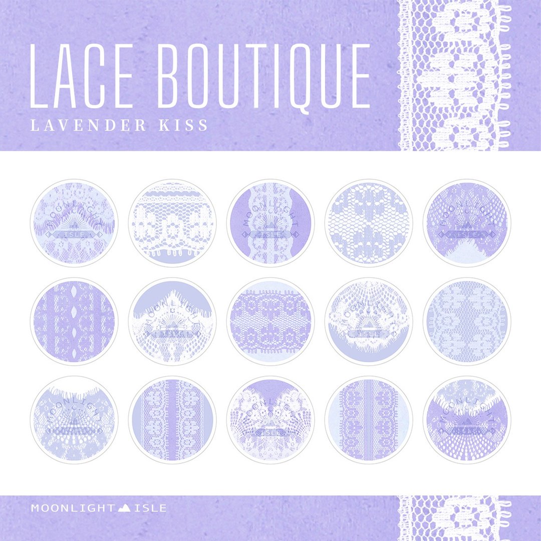 Lace Boutique薰衣草之吻 |紫色浪漫蕾丝花边IG精选限动图示|数位 - 电脑手机桌布/贴图/App 图示 - 其他材质 