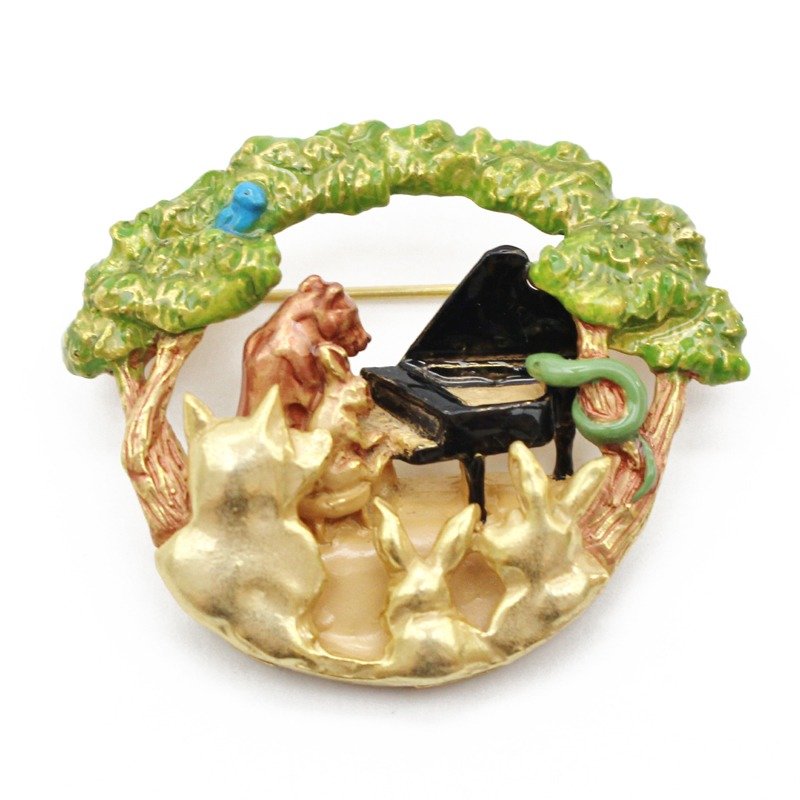 Piano Concerto / Piano Concert Pin Brooch PB091 - 胸针 - 其他金属 多色
